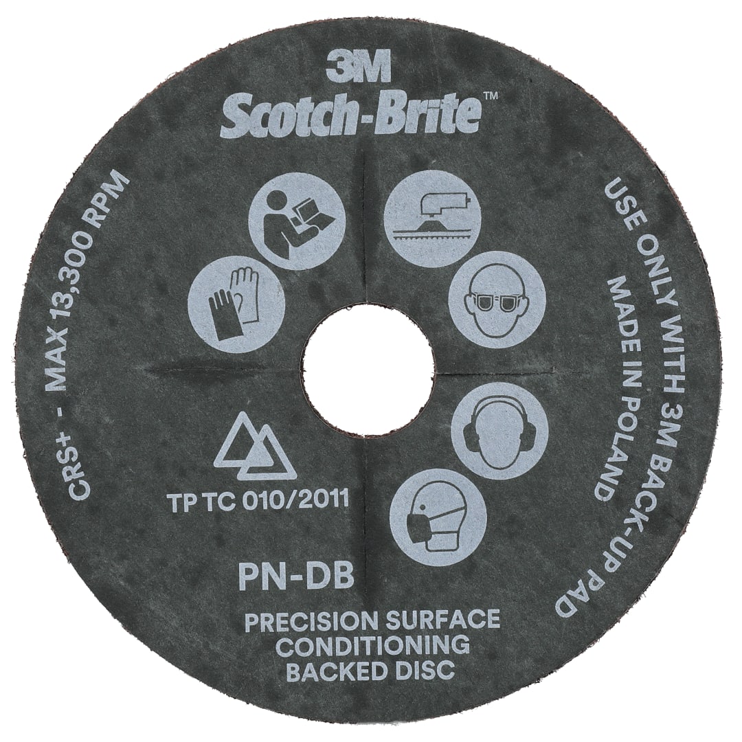 Scotch-Brite™ Precision Surface Conditioning Disc, PN-DB, Coarse, 115 mm x 22.23 mm, 10/Carton, 40 ea/Case