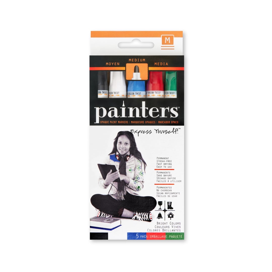 Elmer's Painters Opaque Paint Markers, Medium Point, Assorted Colors, 5 Count
