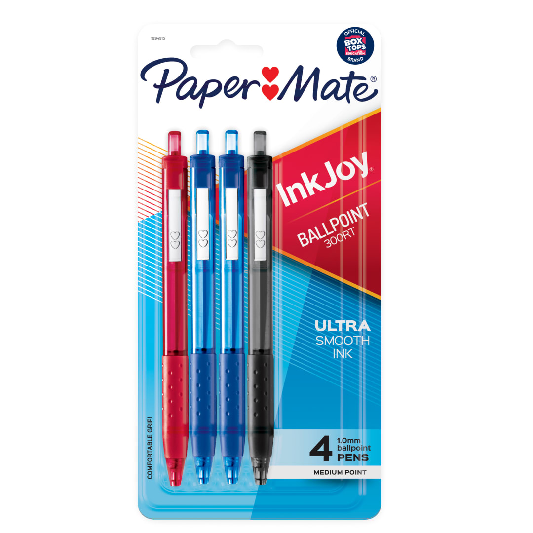 Paper Mate® InkJoy® 300RT Retractable Ballpoint Pens, Medium Point, Assorted, 8 Pack