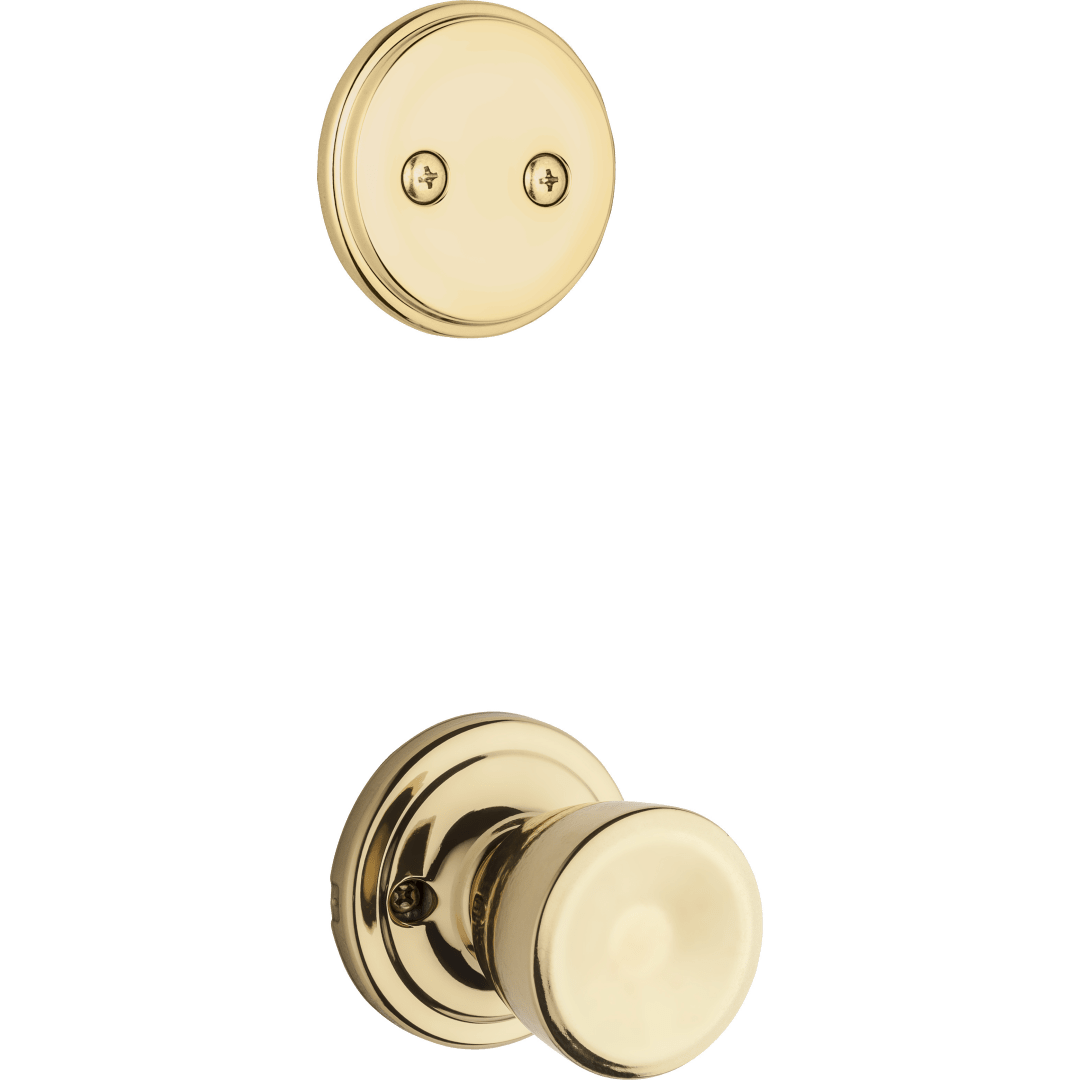 968 Dummy Interior Pack w/Abbey Knob for Signature Series Handlesets in Polished Brass