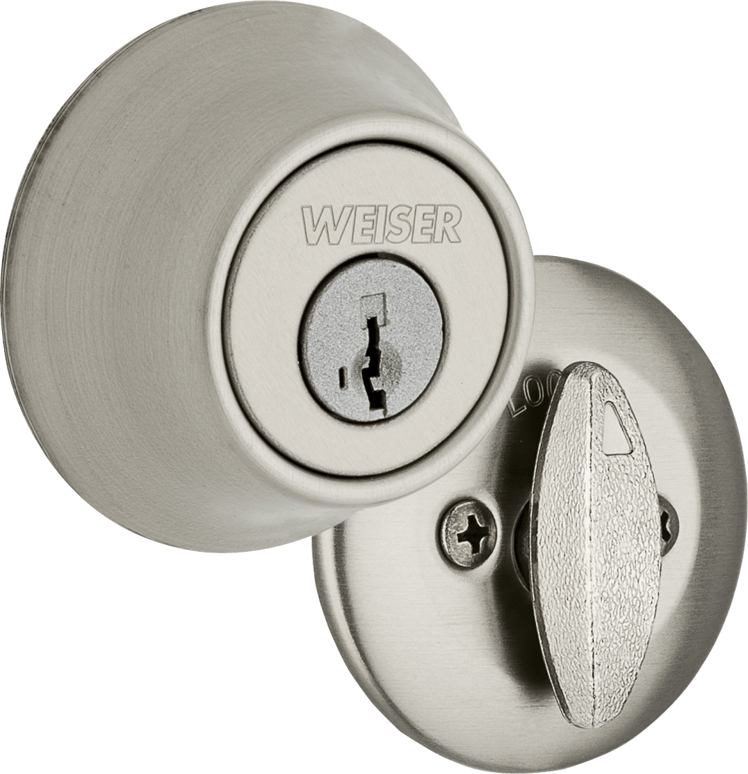 GDC9471 Single Cylinder Deadbolt featuring SmartKey Security™ in Satin Nickel