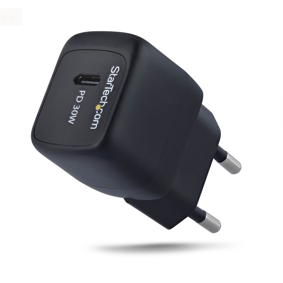 30W, Wall Charger, 1x USB-C, Black, EU