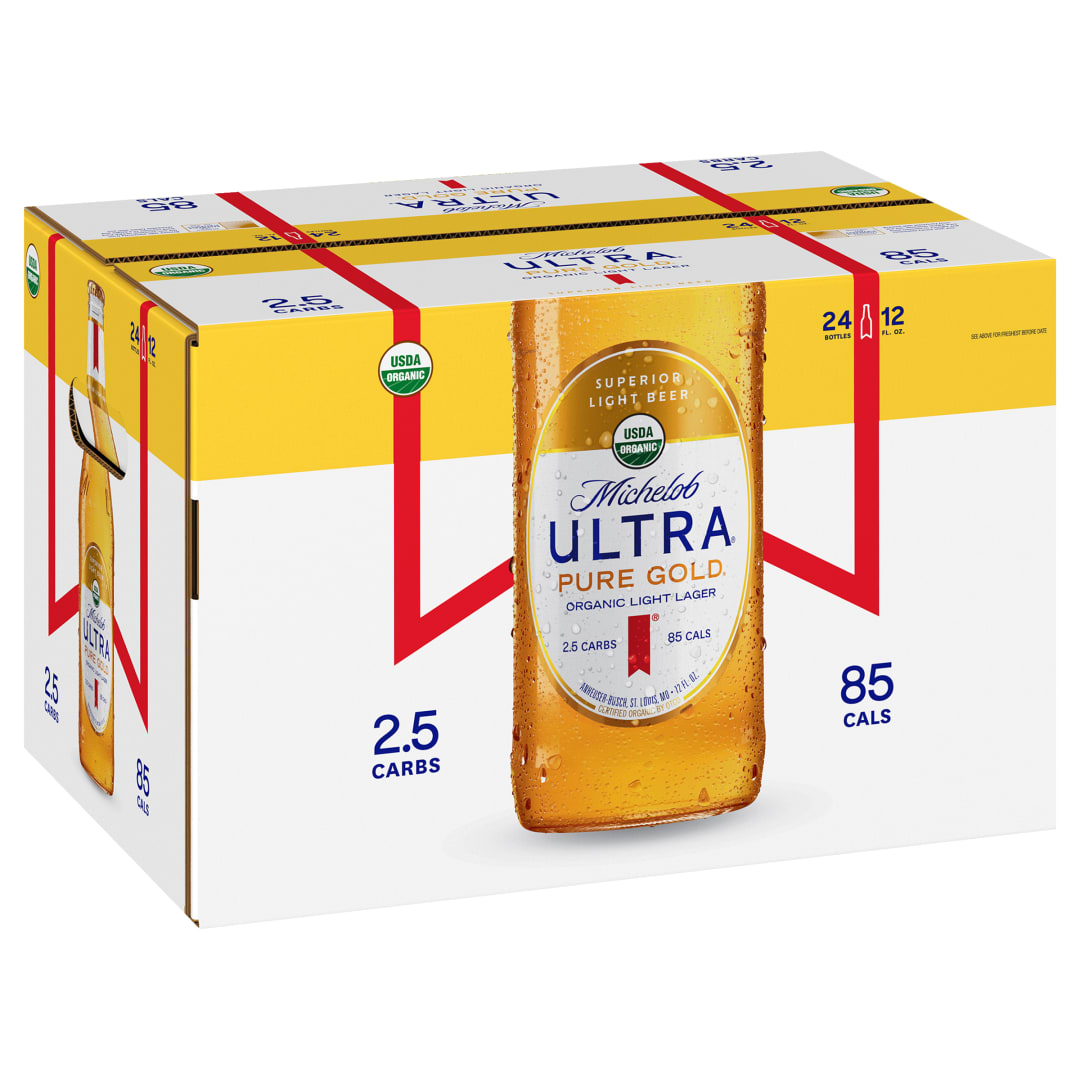 Michelob Ultra® Pure Gold® Organic Light Lager, 24 Pack 12 fl. oz. Bottles