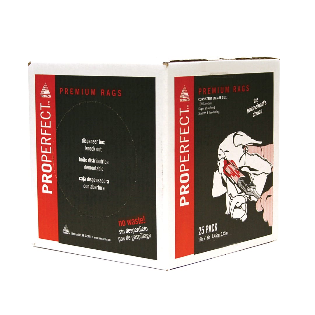Pro Perfect Cotton Wipers, 18"x18", 25pk box