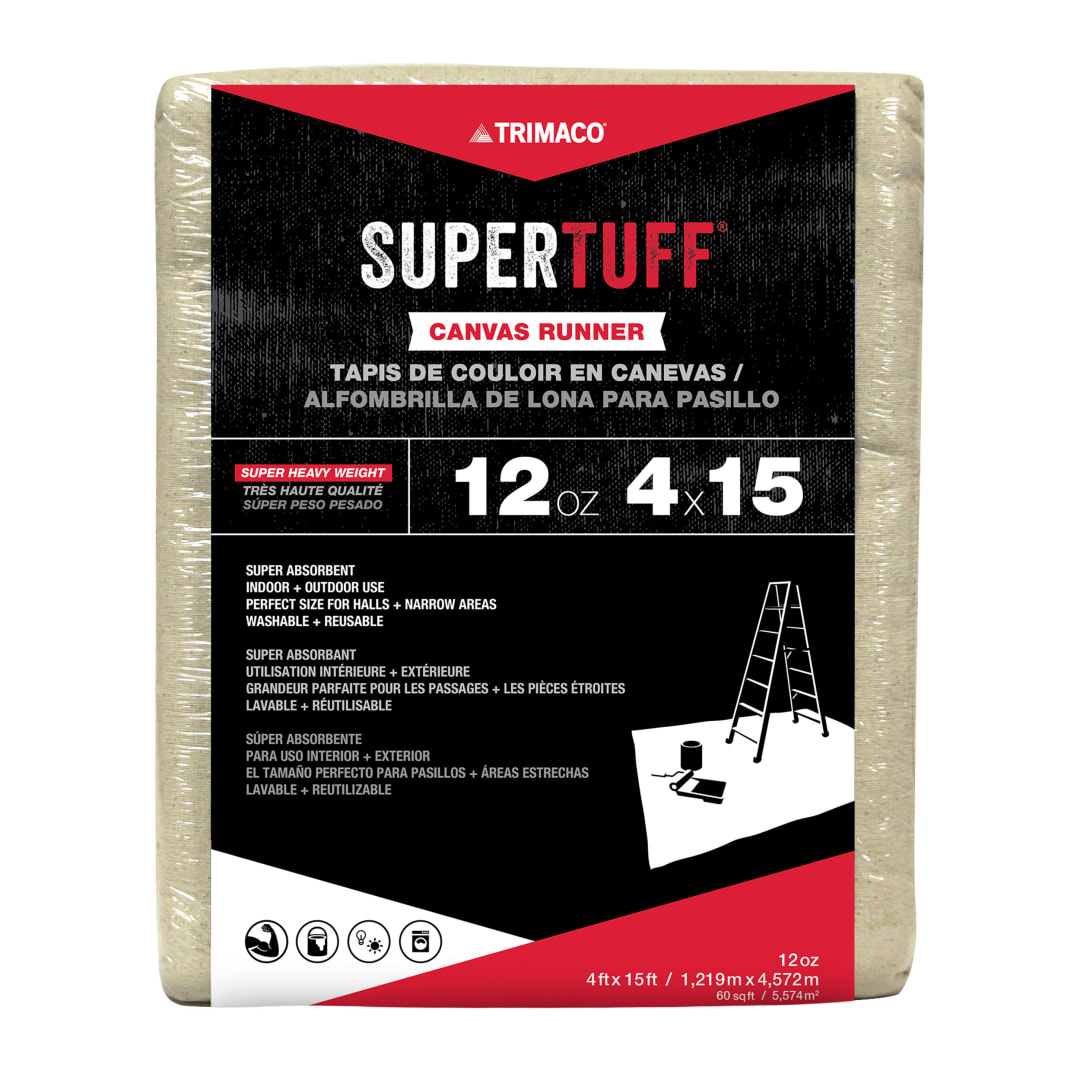SuperTuff® Canvas Dropcloth, 12oz, 4'x15'