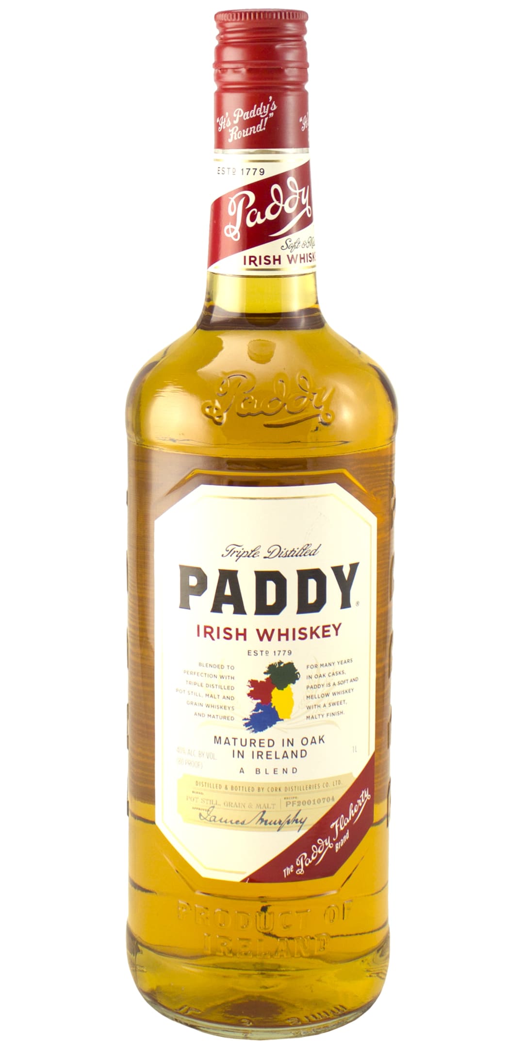 Paddy Irish Whiskey 1l 80 Proof