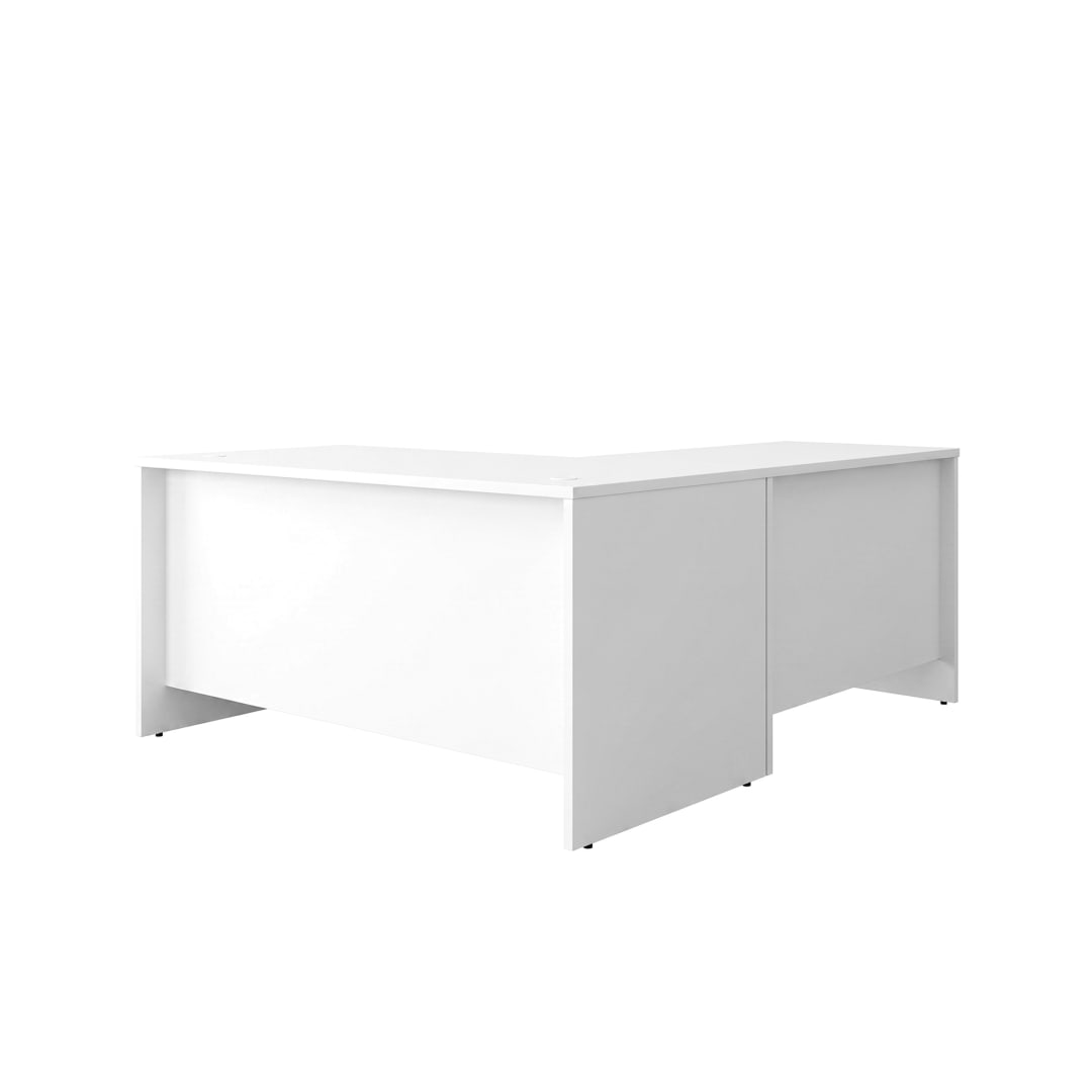 Cornerstone 59.5"W x 71"D Executive L-Desk, White