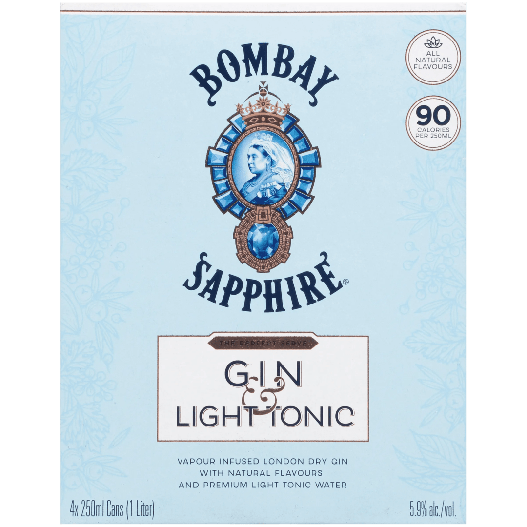 Ready-To-Drink Bombay & Light Tonic 5.9% 250mL