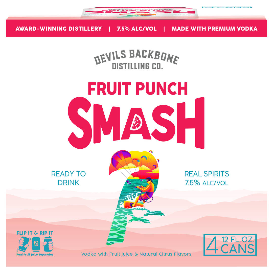 Devils Backbone Distilling Company Fruit Punch Smash 7.5%, 4PK 12oz Can