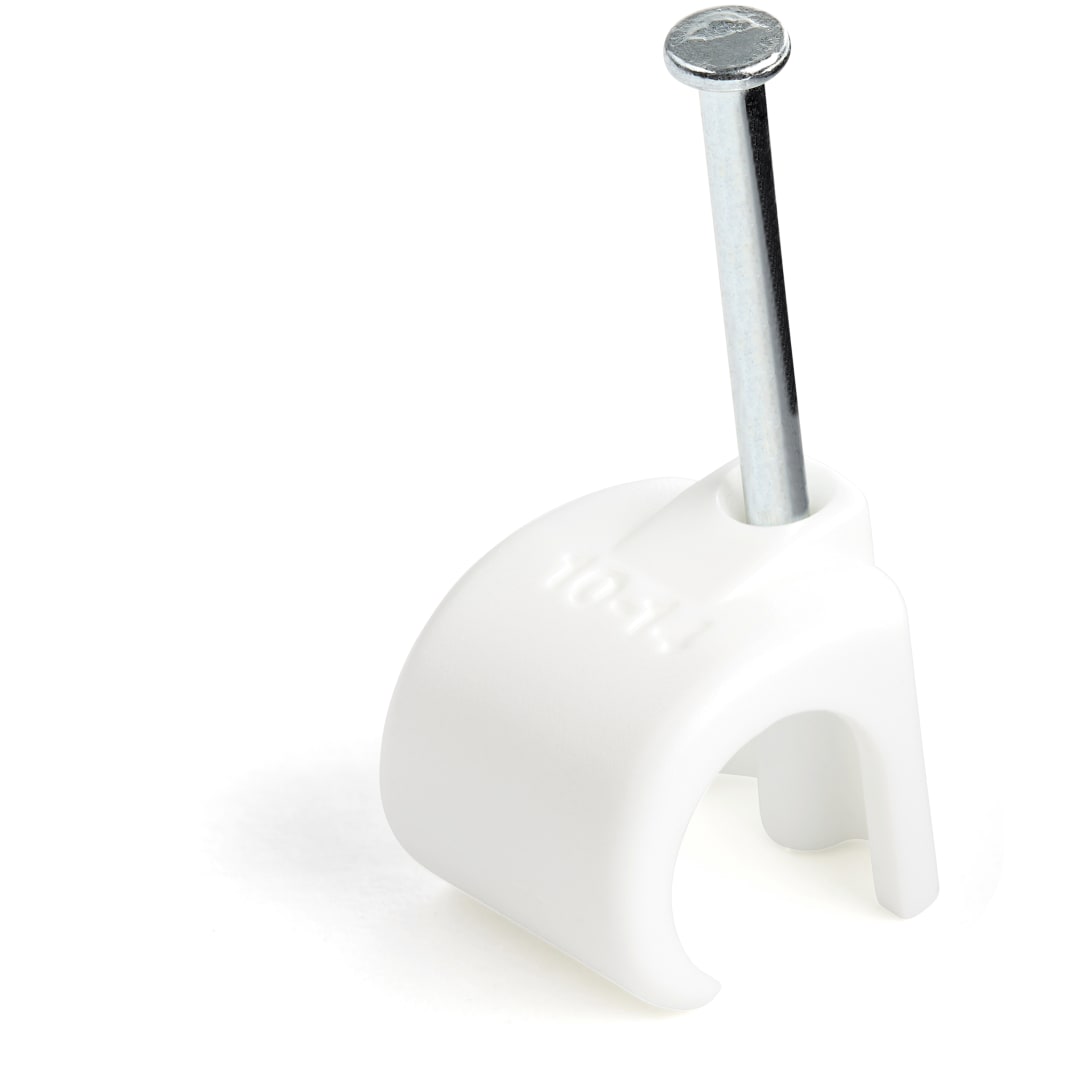100 Pack of Nail Mounted Cable Clip - Extra Large