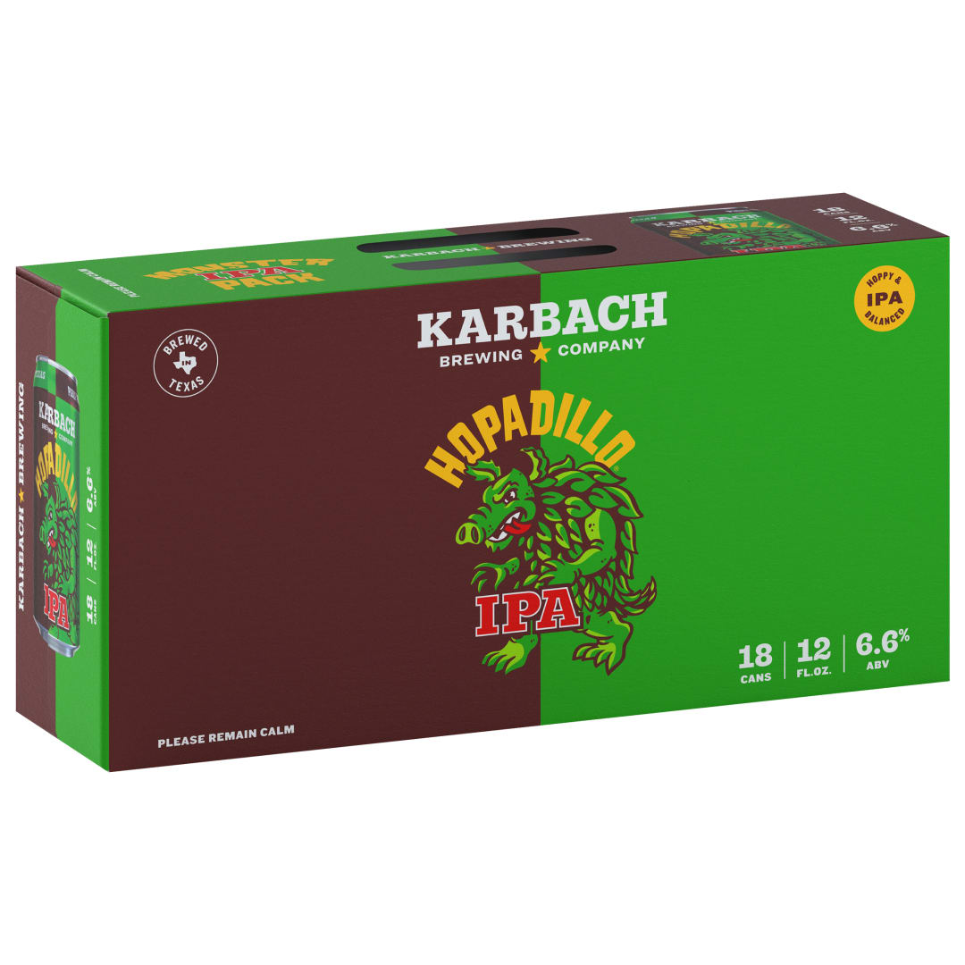 Karbach Hopadillo IPA, 18 pack, 12 fl oz Cans