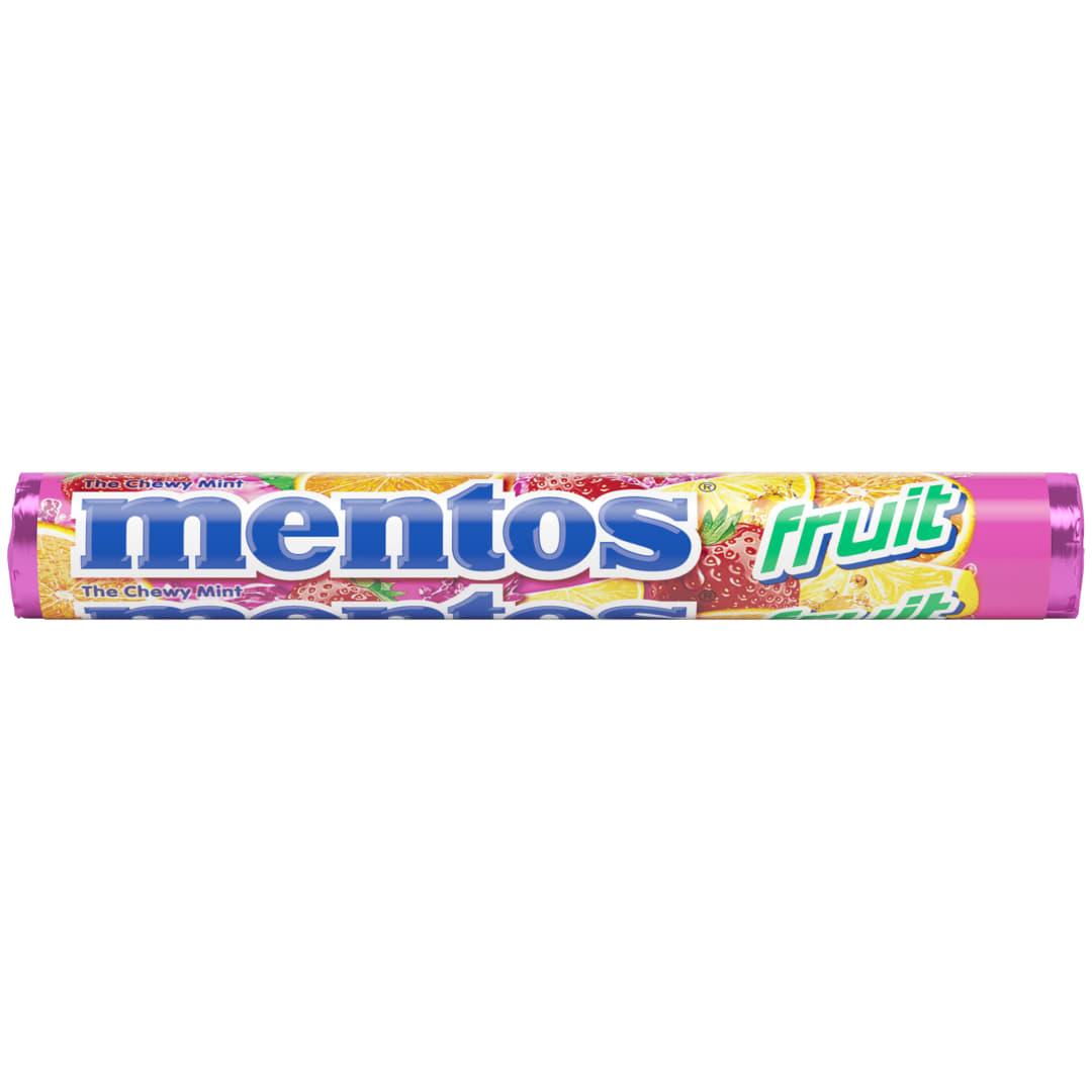 Mentos Chewy Mints Fruit 14 pc Single Roll
