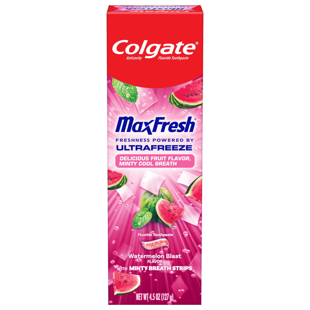 Colgate Max Fresh Anticavity Fluoride Toothpaste, Watermelon Blast with Mint, 4.5 oz.