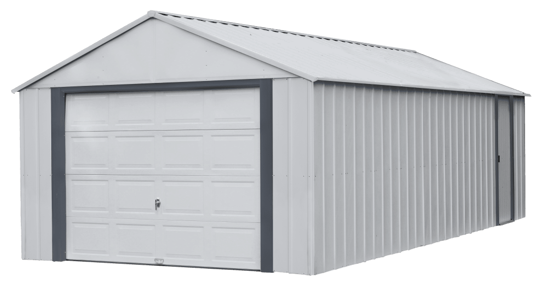 Arrow Murryhill 12 x 24 x 9 ft Grey Steel Garage