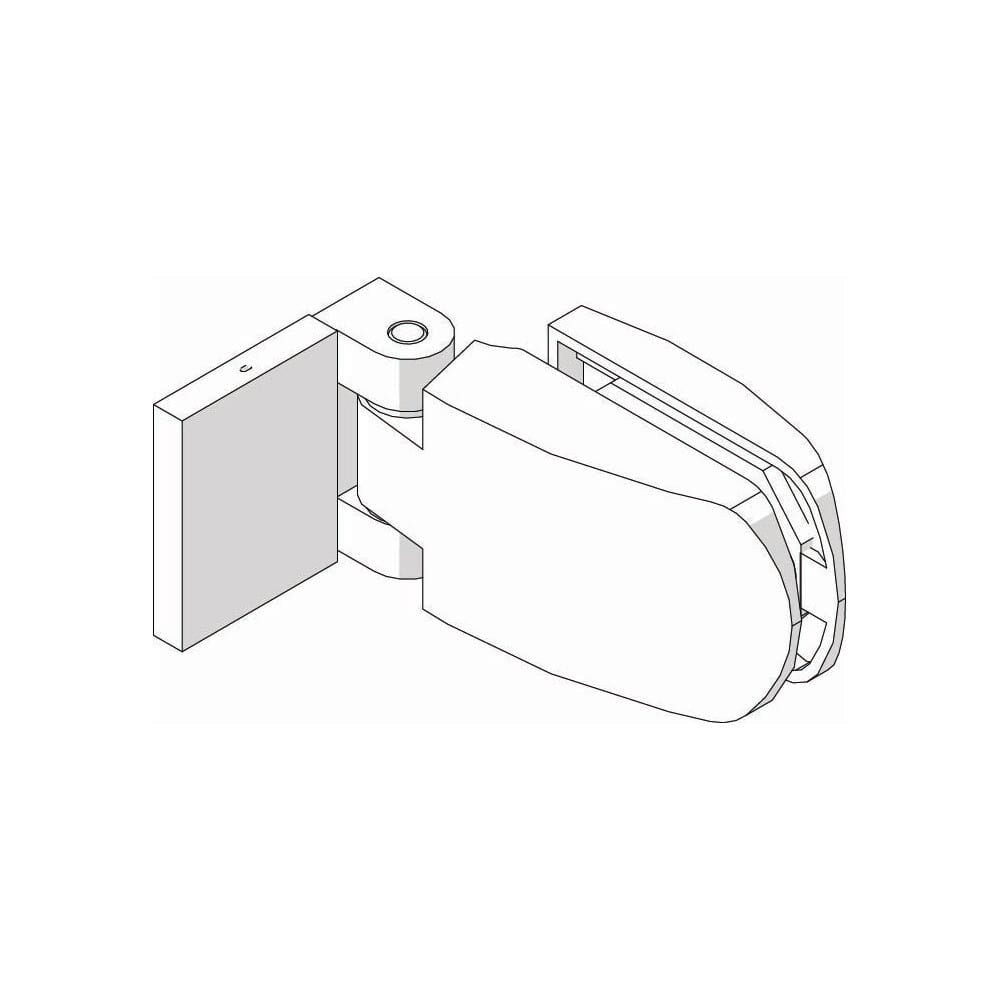 Glass-to-Wall Hinge Assembly