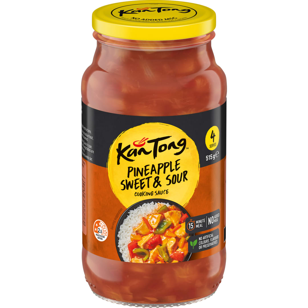 KAN TONG Pineapple Sweet & Sour Stir Fry Cooking Sauce 515g Jar