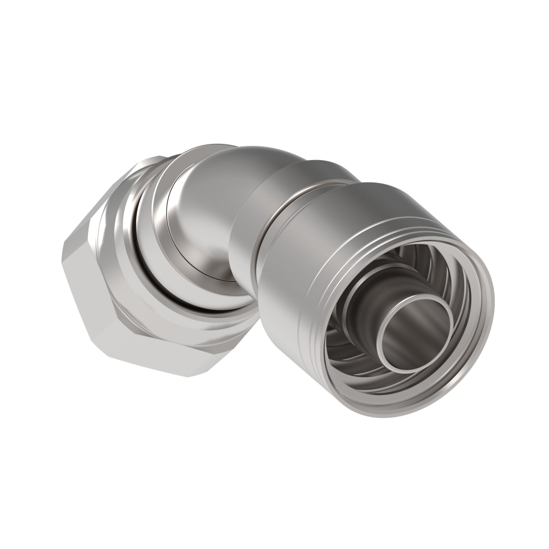 1IN FJIC 45D X 3/4 HYD HOSE FITTING