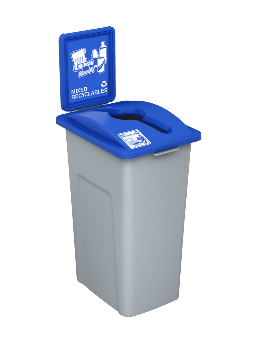  WASTE WATCHER - Single - Kit - Xl - Mixed Recyclables - Mixed - Grey-Blue