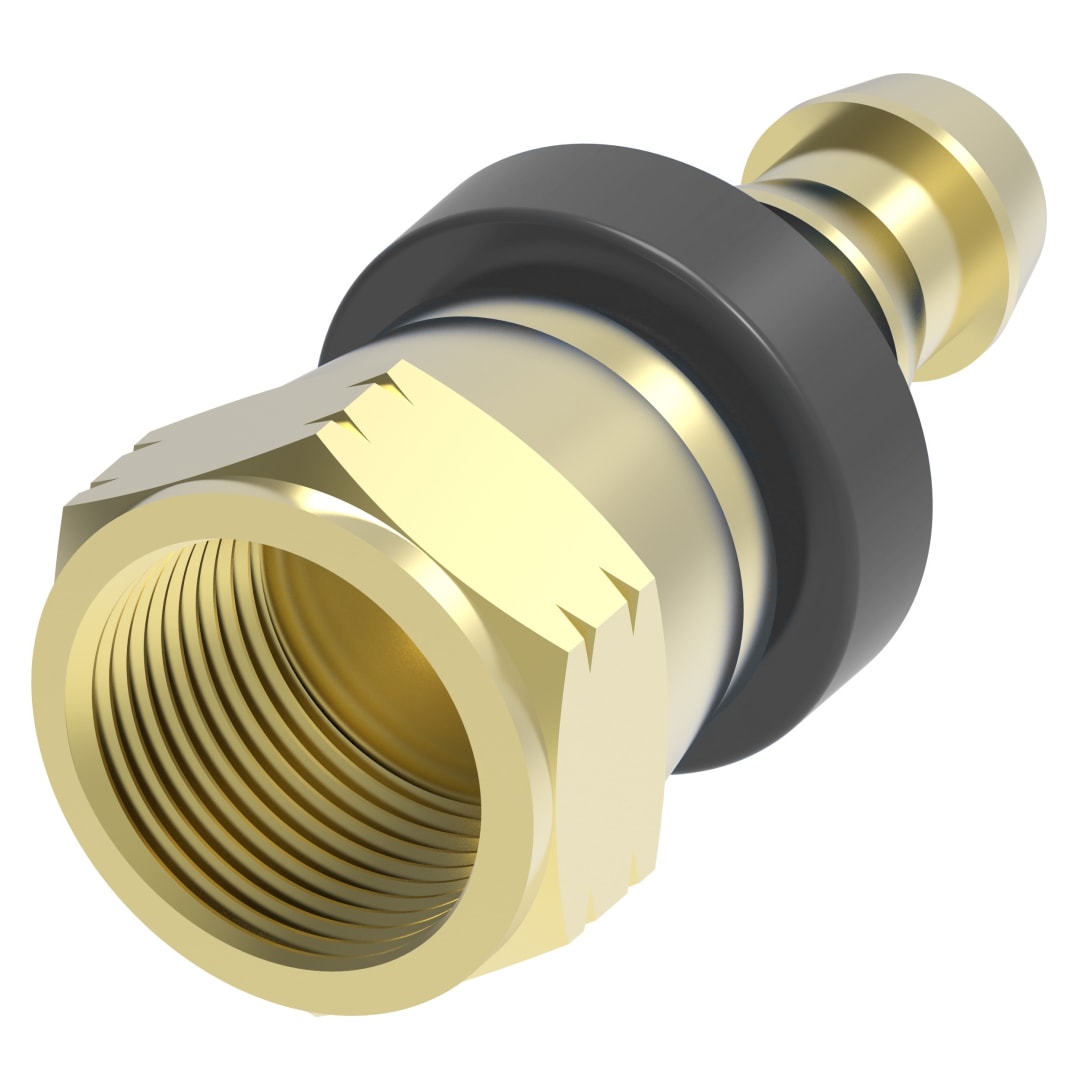 Aeroquip 5/16 Female JIC Swivel X 1/4 Push On Brass