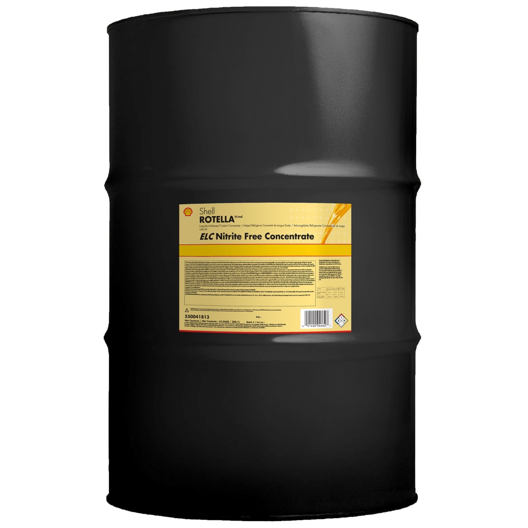 Shell Rotella Nitrite-Free Extended Life ELC Anti-Freeze + Coolant, Concentrate, 55 Gallon Drum