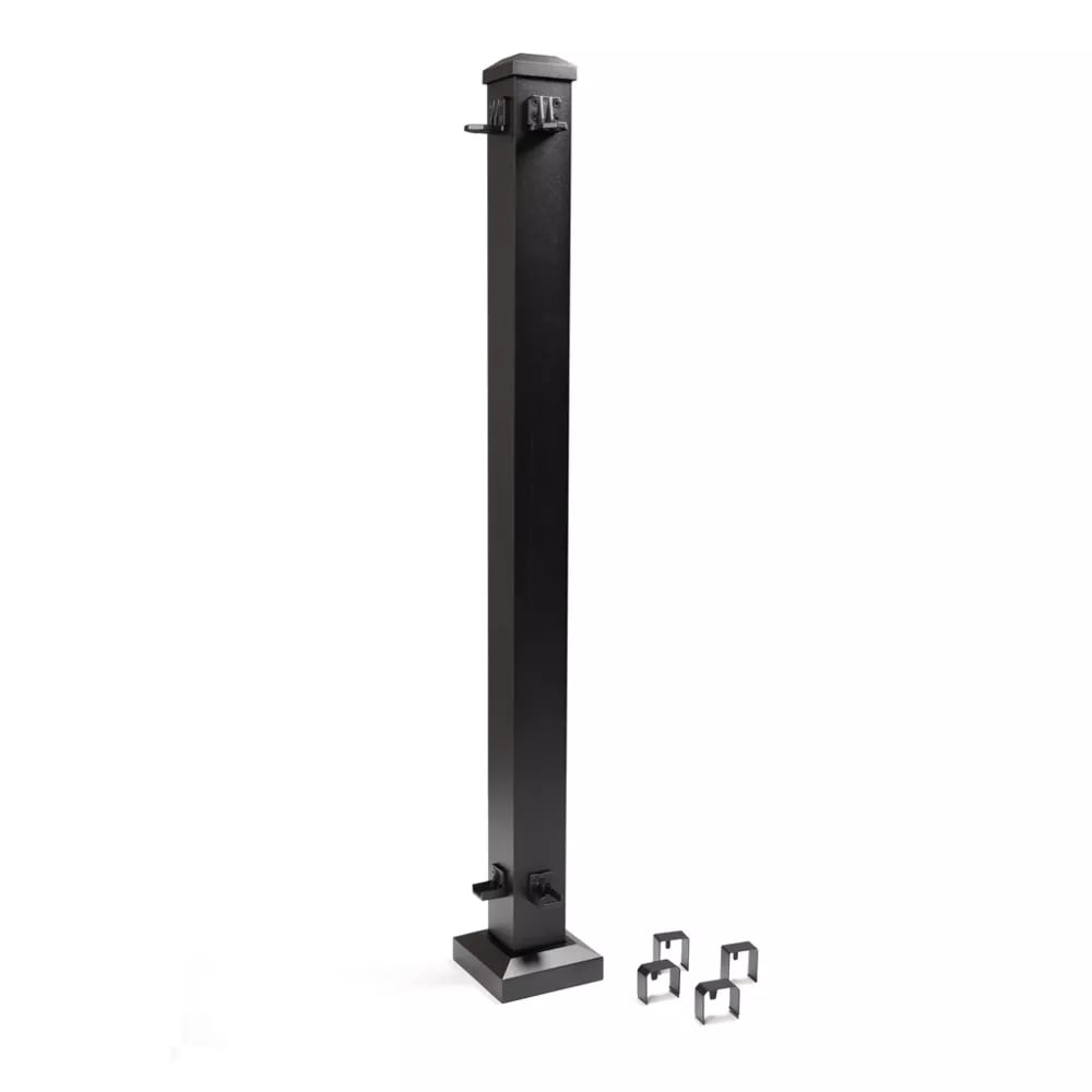 2.5-in x 2.5-in x 37-in Trex® Select™ Aluminum Rail Corner Post in Charcoal Black