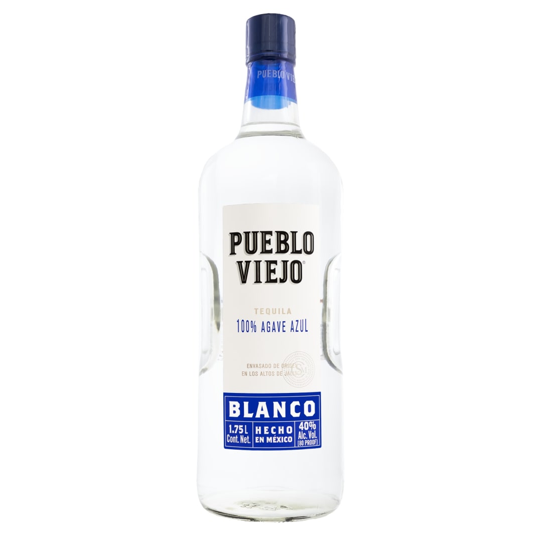 Pueblo Viejo Blanco 100% De Agave Tequila 1.75l 80 Proof