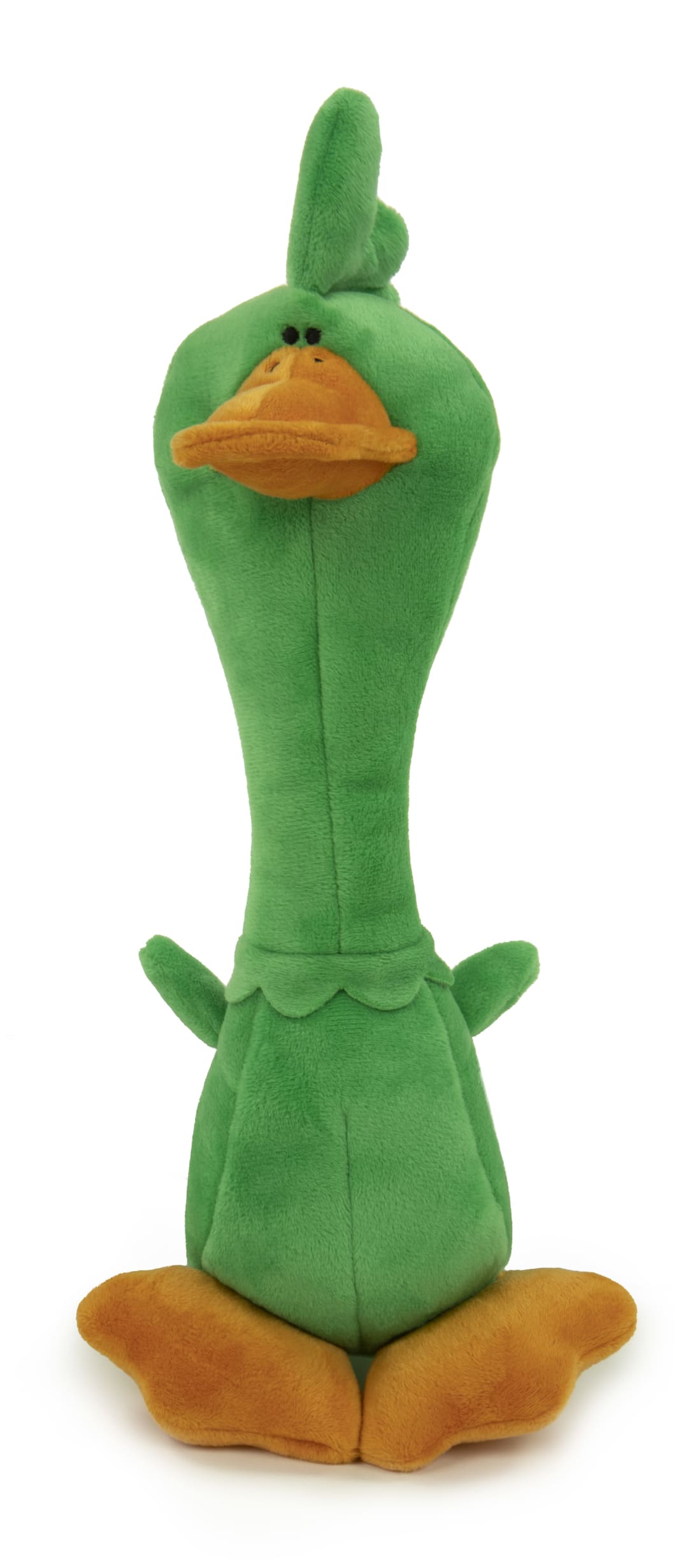 TrustyPup Tough 'N Fun Long Neck Duck Plush Squeaky Dog Toy with Chew Guard Technology, Green, Large, Soft Yet Strong Toy for Large Dogs Who Love to Tug and Fetch