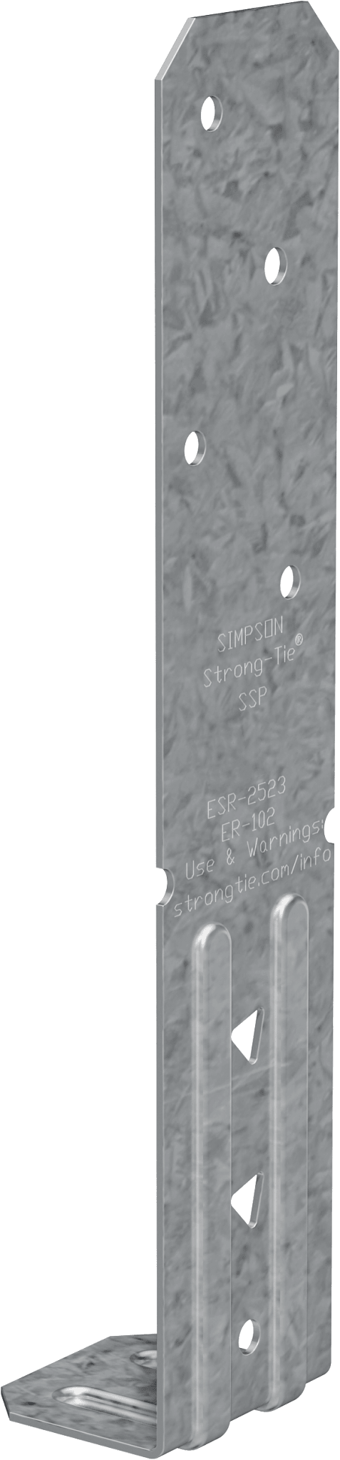 Simpson Strong-Tie SSPZ SSP 18-Gauge ZMAX® Galvanized Single Stud Plate (Pack of 100)