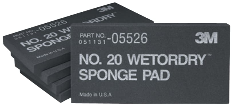 3M™ Wetordry™ Sünger Ped 20, 70 mm x 140 mm x 9,5 mm, 05526