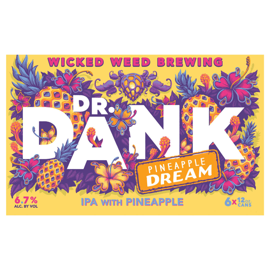 Wicked Weed Brewing Dr. Dank IPA, 6 Pack 12 fl. oz. Cans, 6.7% ABV