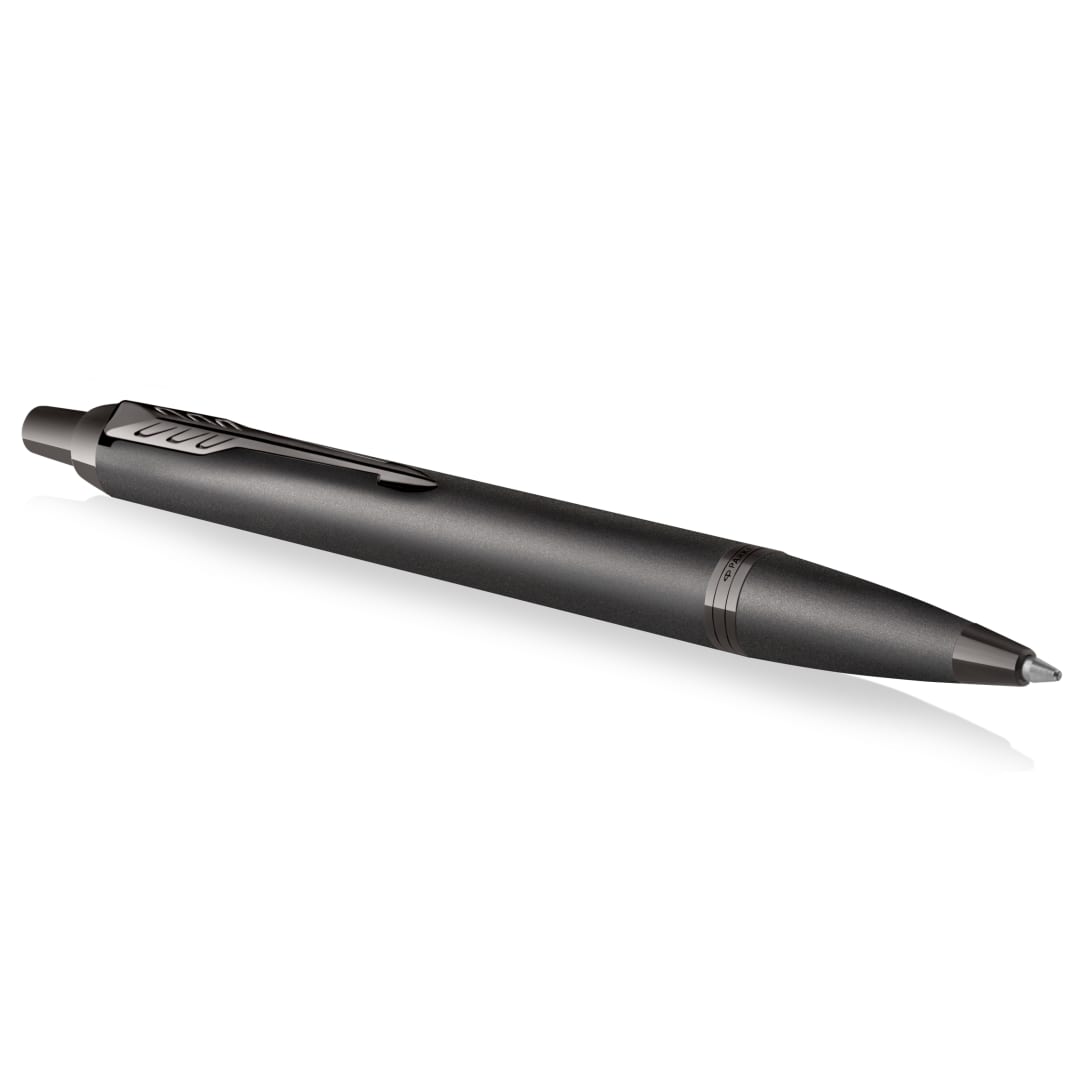 Parker IM Bolígrafo Monocromático | Tinta Azul | Acabado y Detalles en gris acerado oscuro | Punta Media | Estuche de Regalo