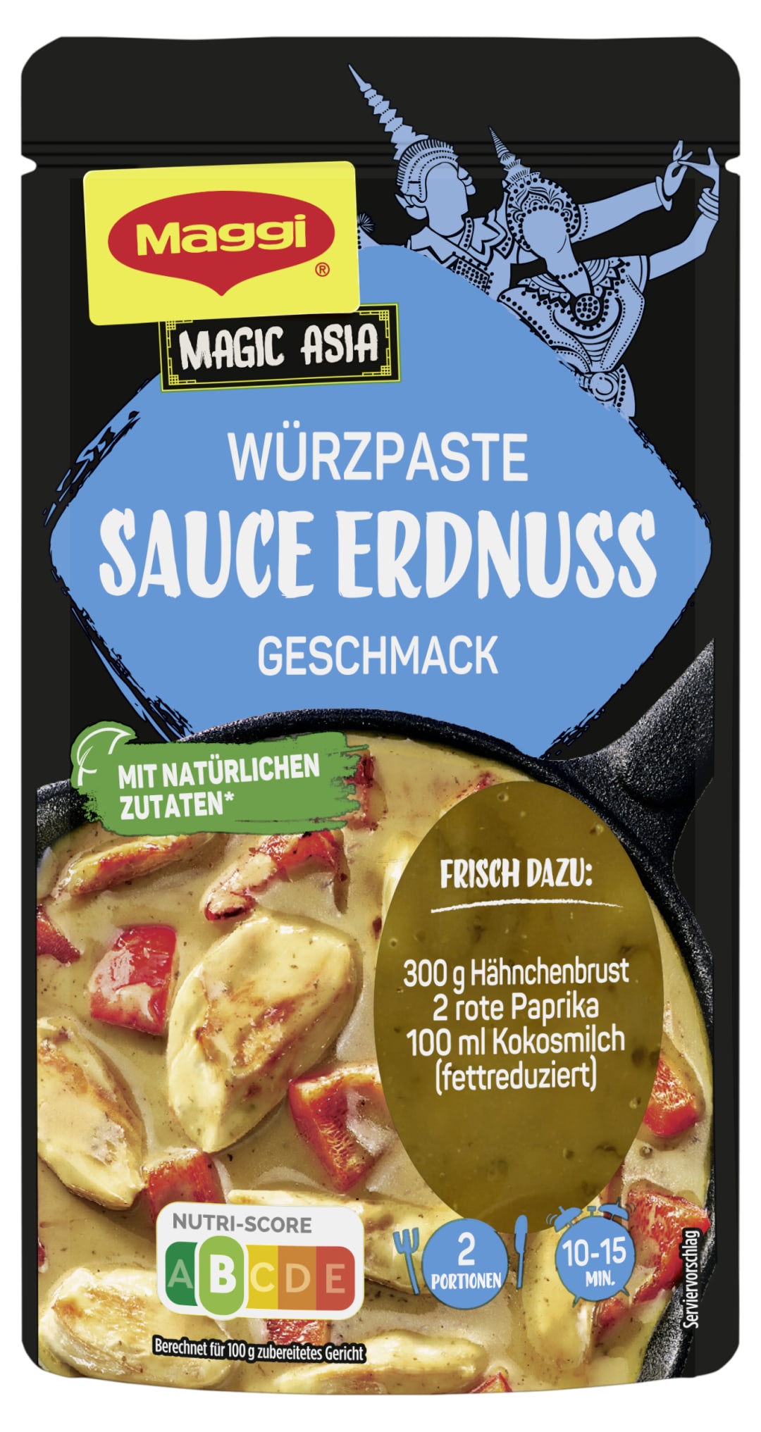MAGGI MAGIC ASIA Würzpaste für Erdnuss Sauce Geschmack 65g