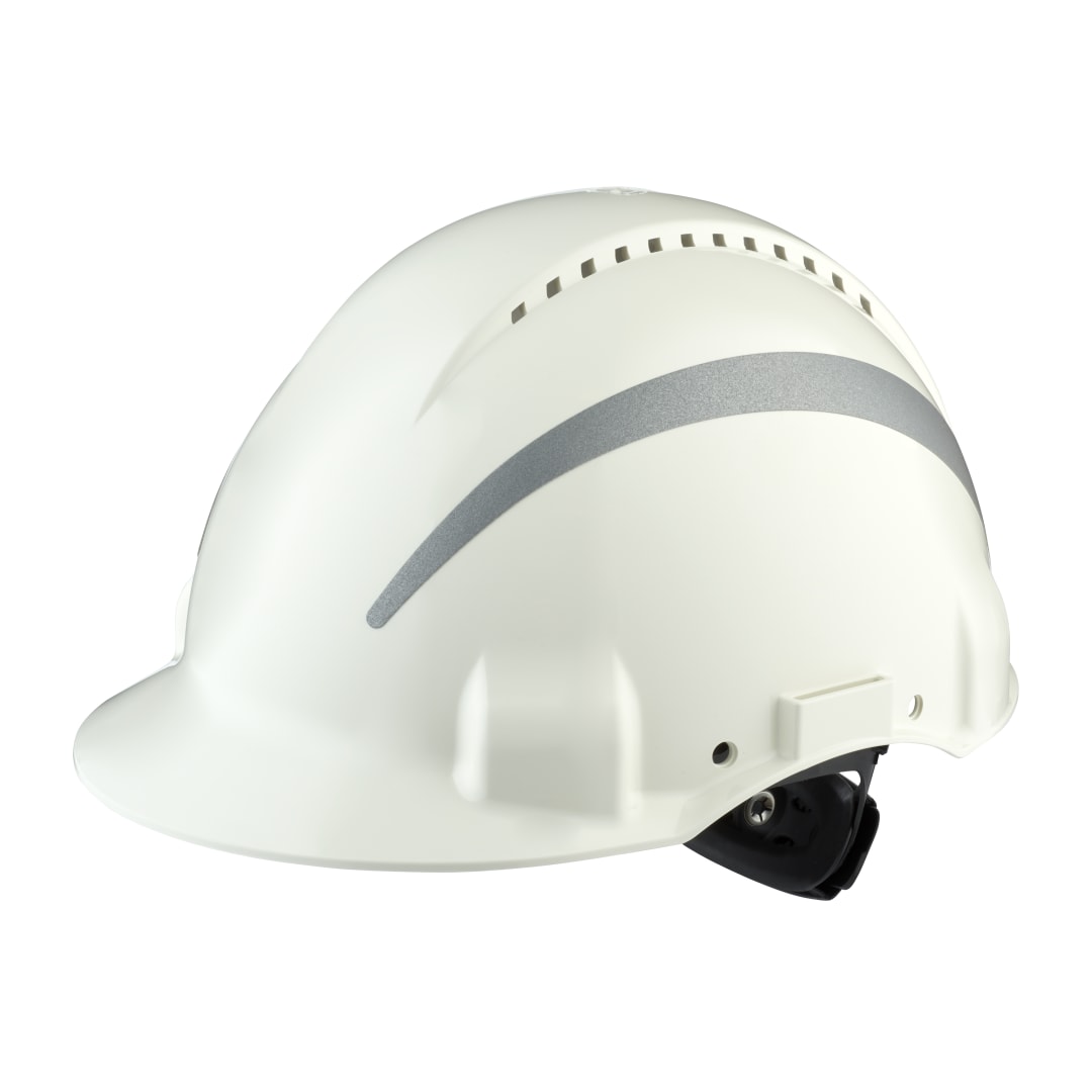 3M™ Sert Başlık, Uvicator, Mandallı, Havalandırmalı, Reflektif, Plastik Ter Bantlı, Beyaz, G3000NUV-R-VI