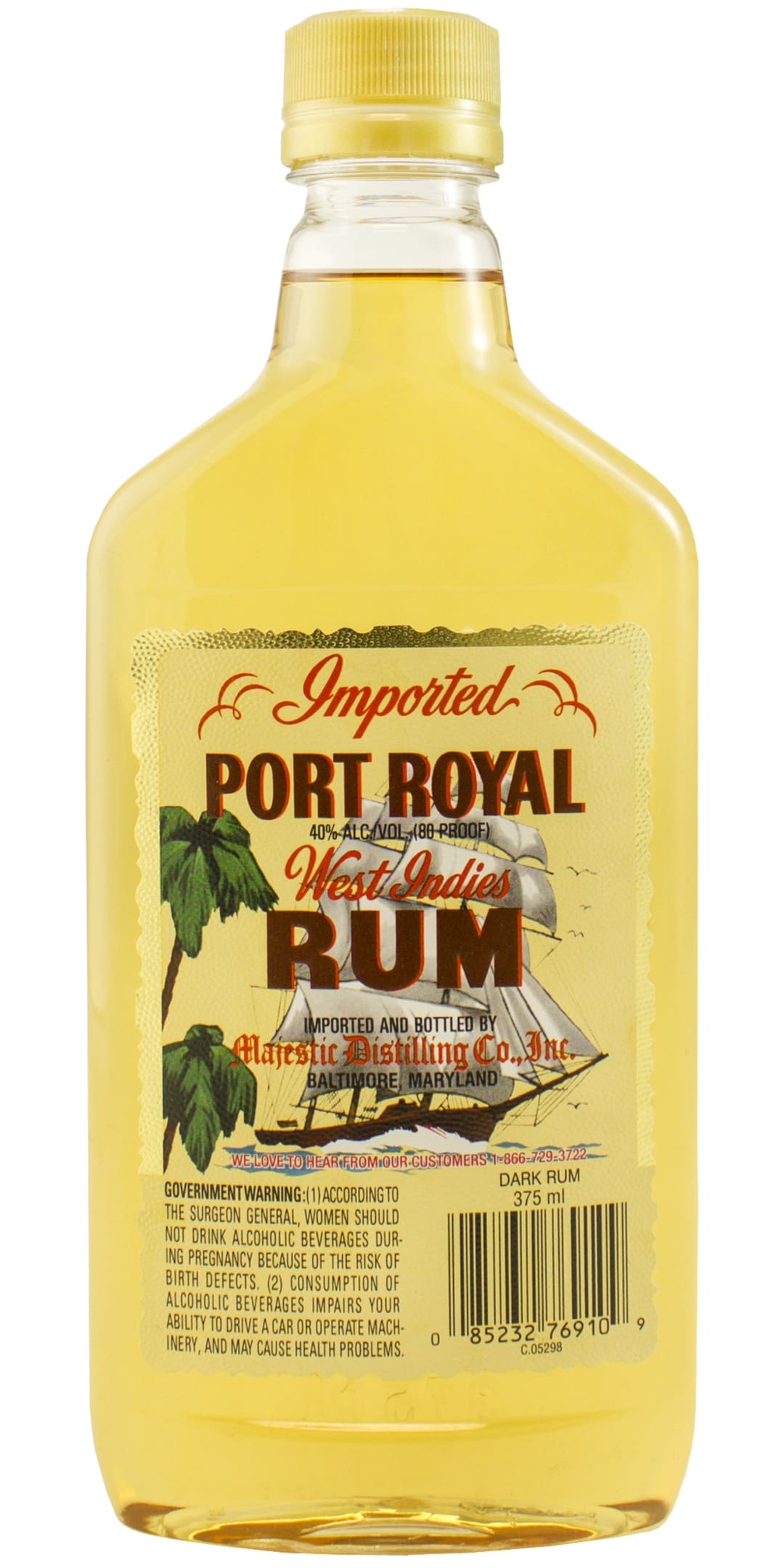 Port Royal West Indies Dark Rum, 375ml 80 Proof