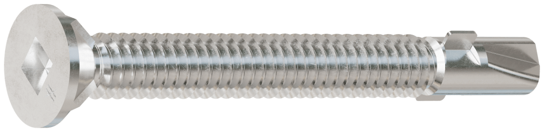Simpson Strong-Tie F12C250FDB Self-Drilling Flat-Head Screw with Wings — #12 x 2-1/2 in. #3 Square Type 410 (1800-Qty)