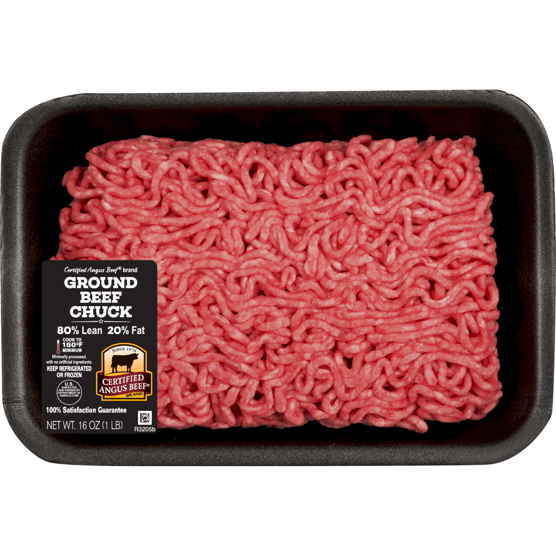 Certified Angus Beef® Ground Beef Chuck, 80% Lean/20% Fat, 1 lb.