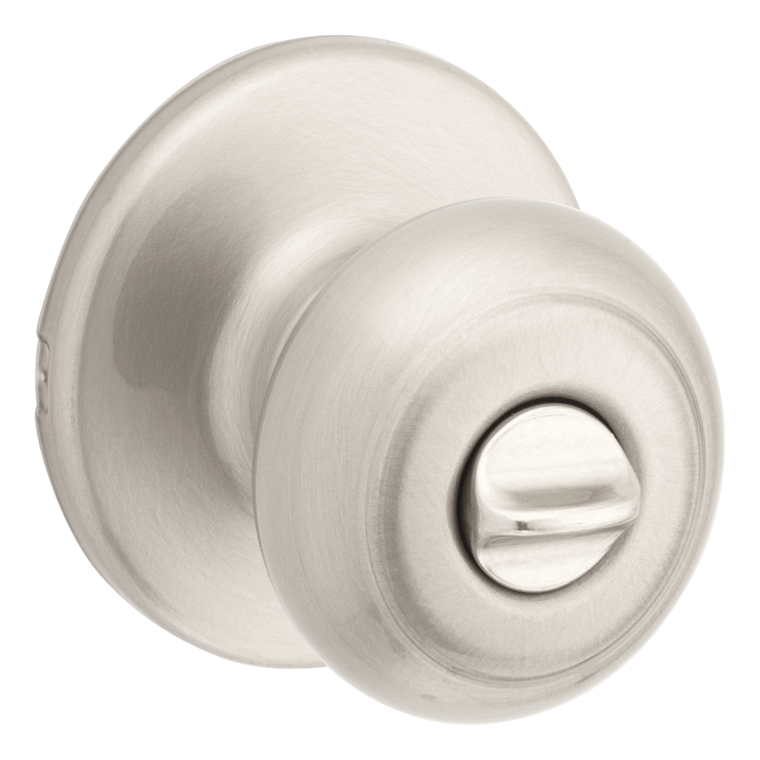 Cove Bed/Bath Door Knob in Satin Nickel