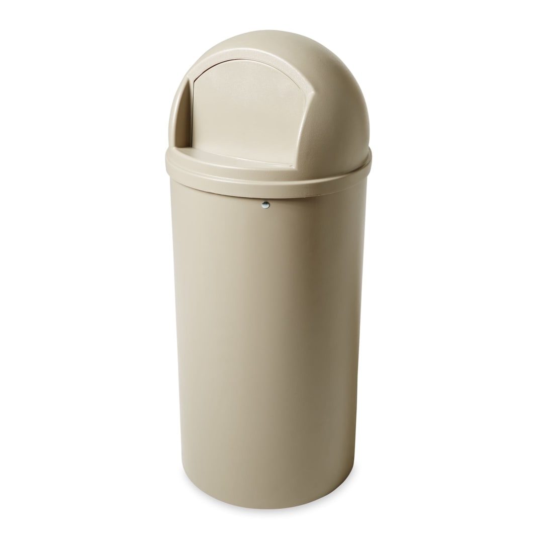 Rubbermaid Commercial Products Marshal® 25 Gal Classic Trash Can, Beige