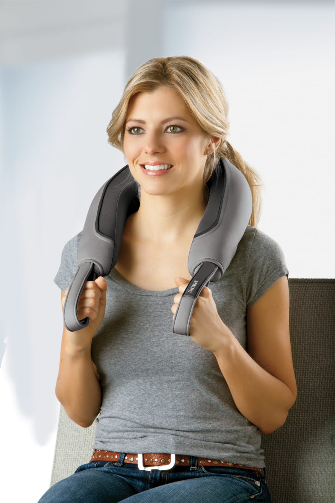 Neck Massager Grey Qvc De