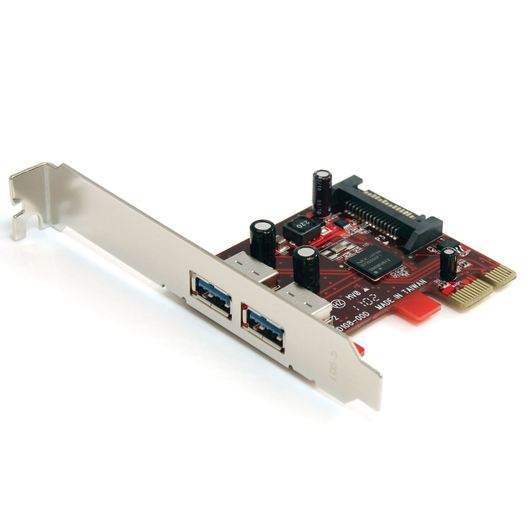 2 Port USB 3 PCIe Card with SATA Power