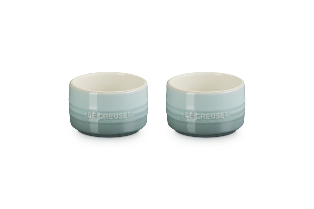 Stoneware Straight Wall Ramekin, Set of 2, Sea Salt