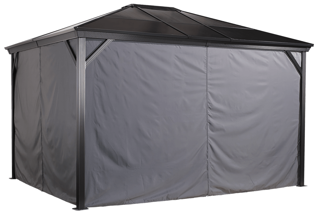 Sojag Verona 10 x 10 x 6 ft Grey Curtains for Gazebo, Polyester