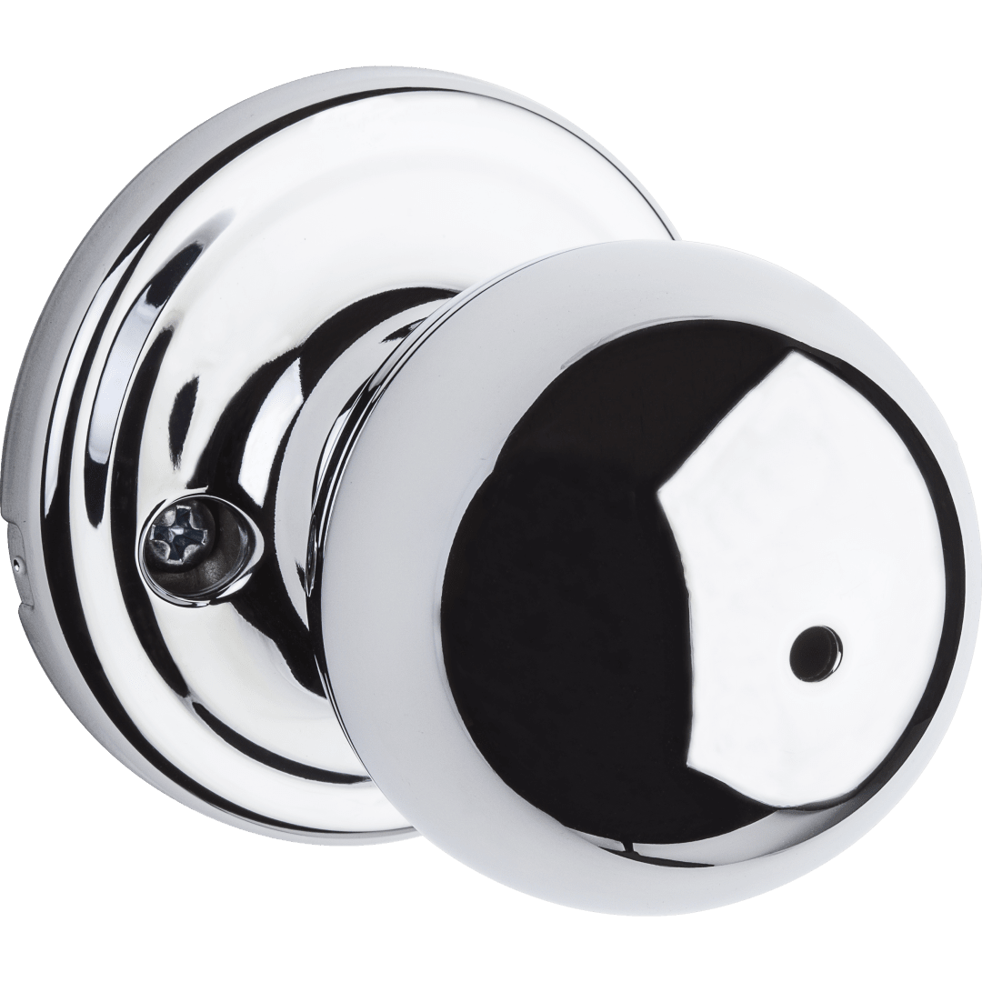 Circa Bed/Bath Knob in Polished Chrome