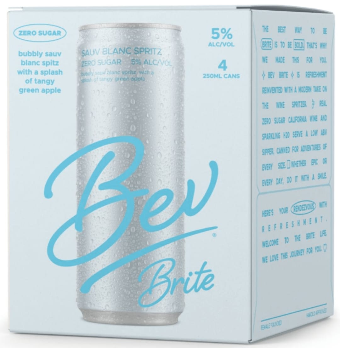 Bev Brite Sauvignon Blanc Spritz 250ml Can 4 Pack