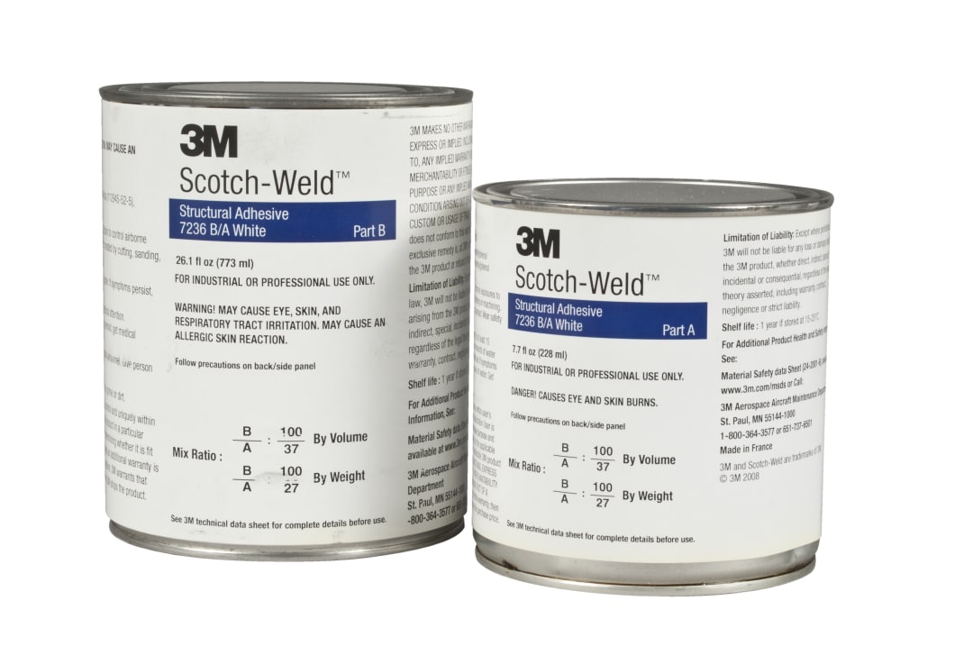 3M™ Scotch-Weld™ Structural Adhesive EC-7236 B/A, White, 1 L