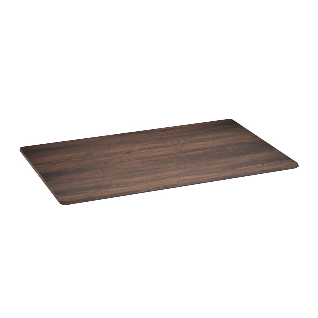 TopGuard 30" x 48" Dark Brown Outdoor Tabletop with Seamless Surface Technology, Moisture, Scratch, Heat, UV Resistant