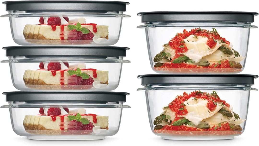 Rubbermaid® Premier® Food Storage Container, 10 Piece Set, Grey