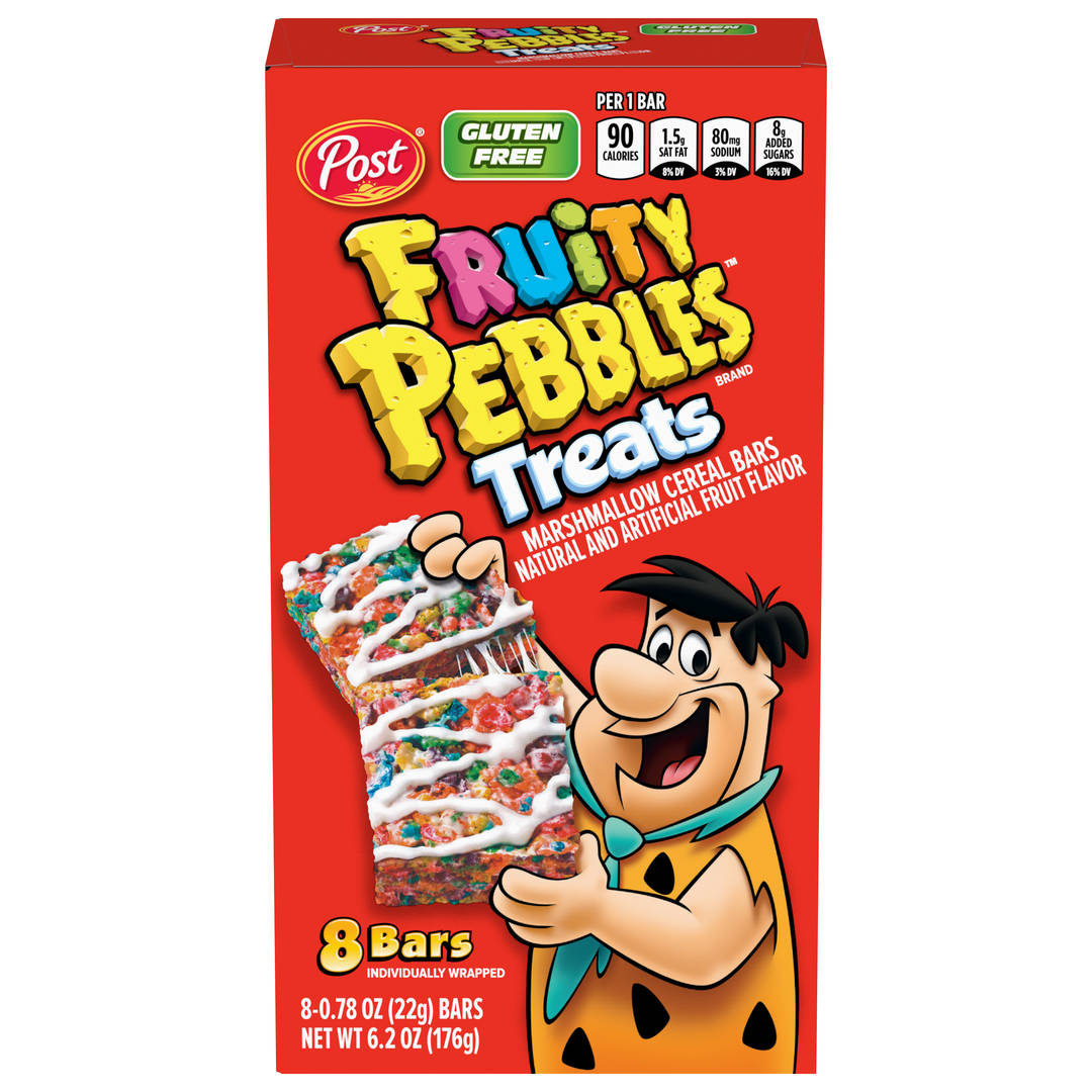 Post Fruity PEBBLES Treats, 8 CT Box