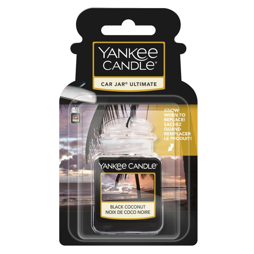 Yankee Candle® Car Jar Ultimate Scented Air Freshener | Black Coconut | Lasts up to 4 Weeks