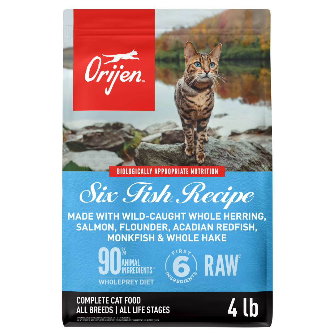 ORIJEN Grain Free High Protein Premium Dry Cat Food Six Fish Recipe